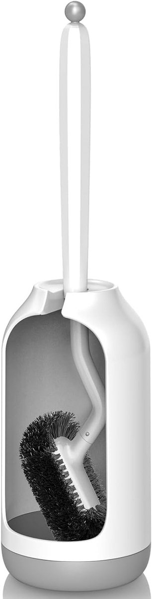 Omgoods - Toiletborstel Set met Randenreiniger - Wit