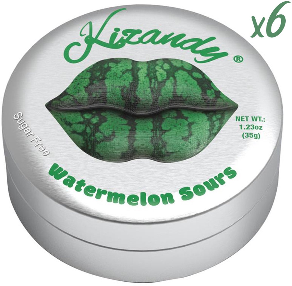 Kizandy - Suikervrije zuurtjes - Watermelon - tinnen verpakking