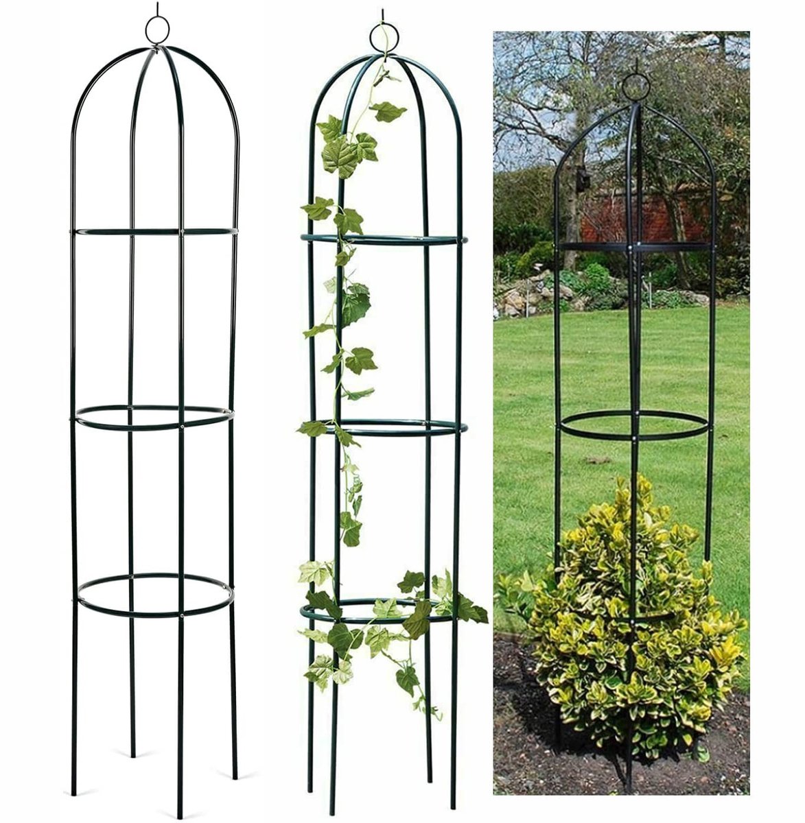 Omgoods - Stalen Tuin Obelisk voor Klimplanten en Bloemen