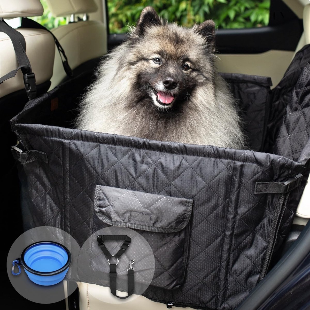 Omgoods- Hond Autostoel Waterdicht - Hondenstoel Auto - Hond Auto - Hondensofa - Hond Autogordel - 5 Lagen Comfort