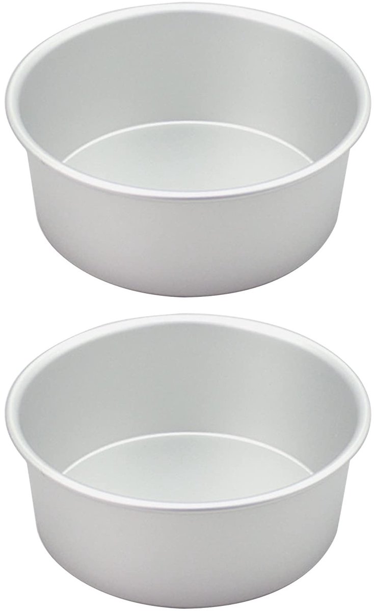 Omgoods- Bakvorm Set van 2 - Ronde Bakvormen - Roestvrij Staal - Taartvorm 23 cm - Vervormingsbestendig - Eendelig Design
