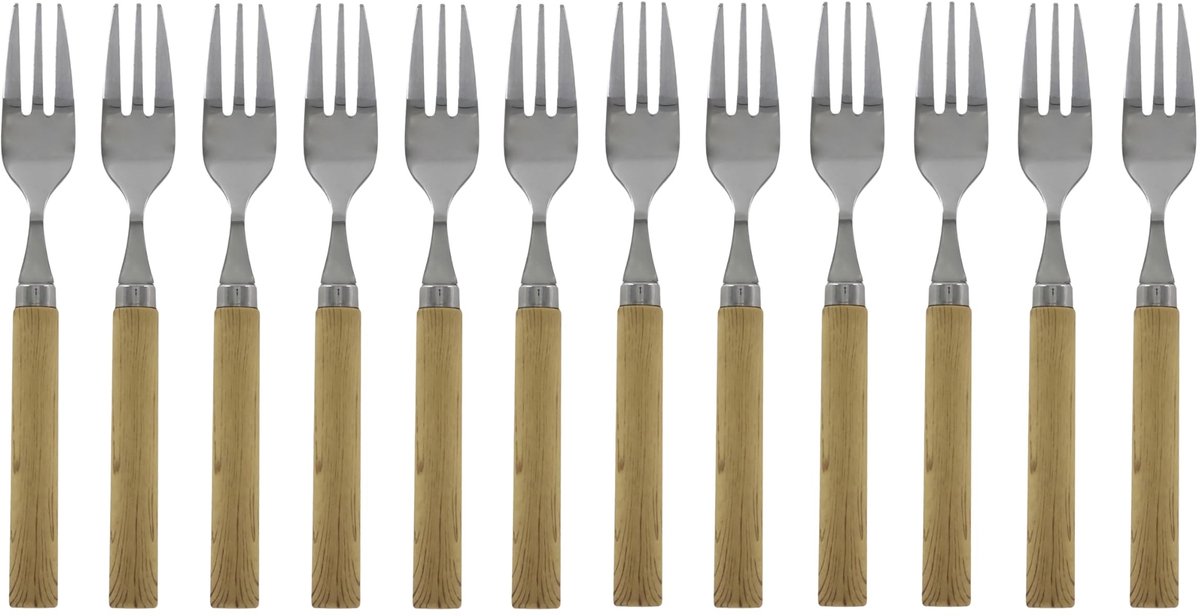 Omgoods - 12-delige Vintage RVS Dessert Bestekset