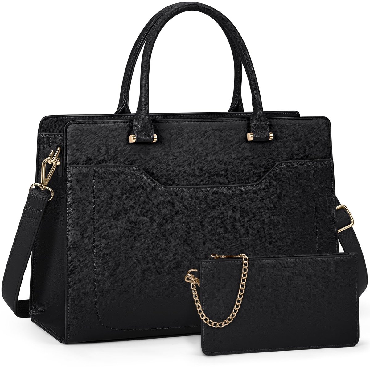 Omgoods - Grote Dames Laptop Handtas van PU Leer met Wallet