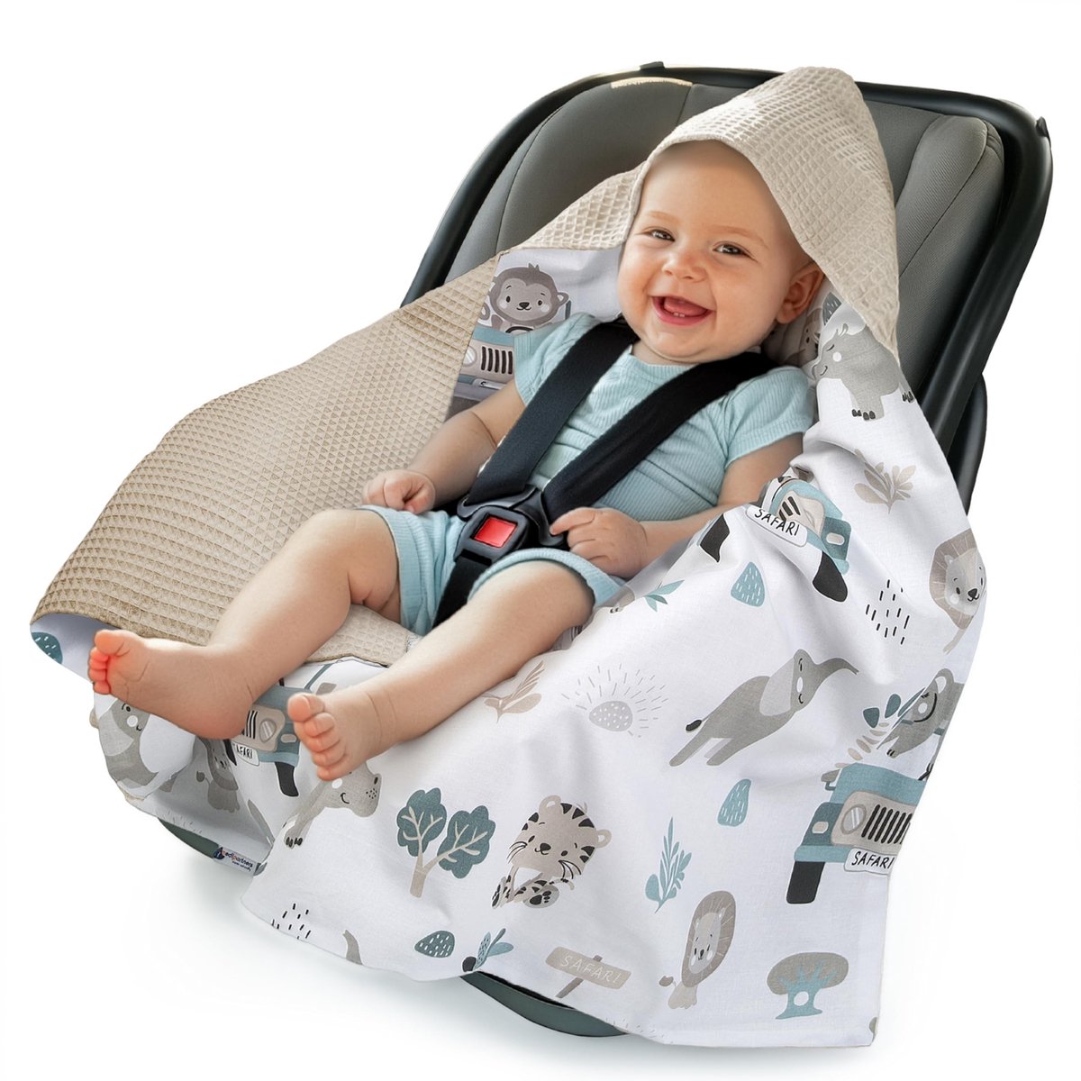 Omgoods - Universele Wikkeldeken van 100% Katoen voor Baby's