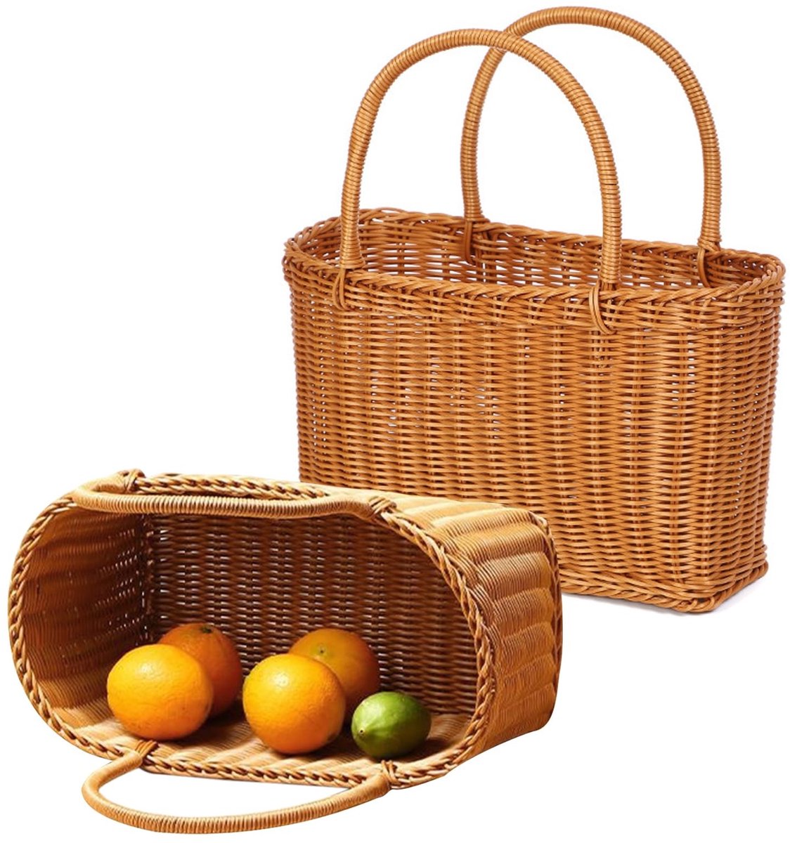 Omgoods - Multifunctionele Vlechtmand voor Boodschappen en Decoratie