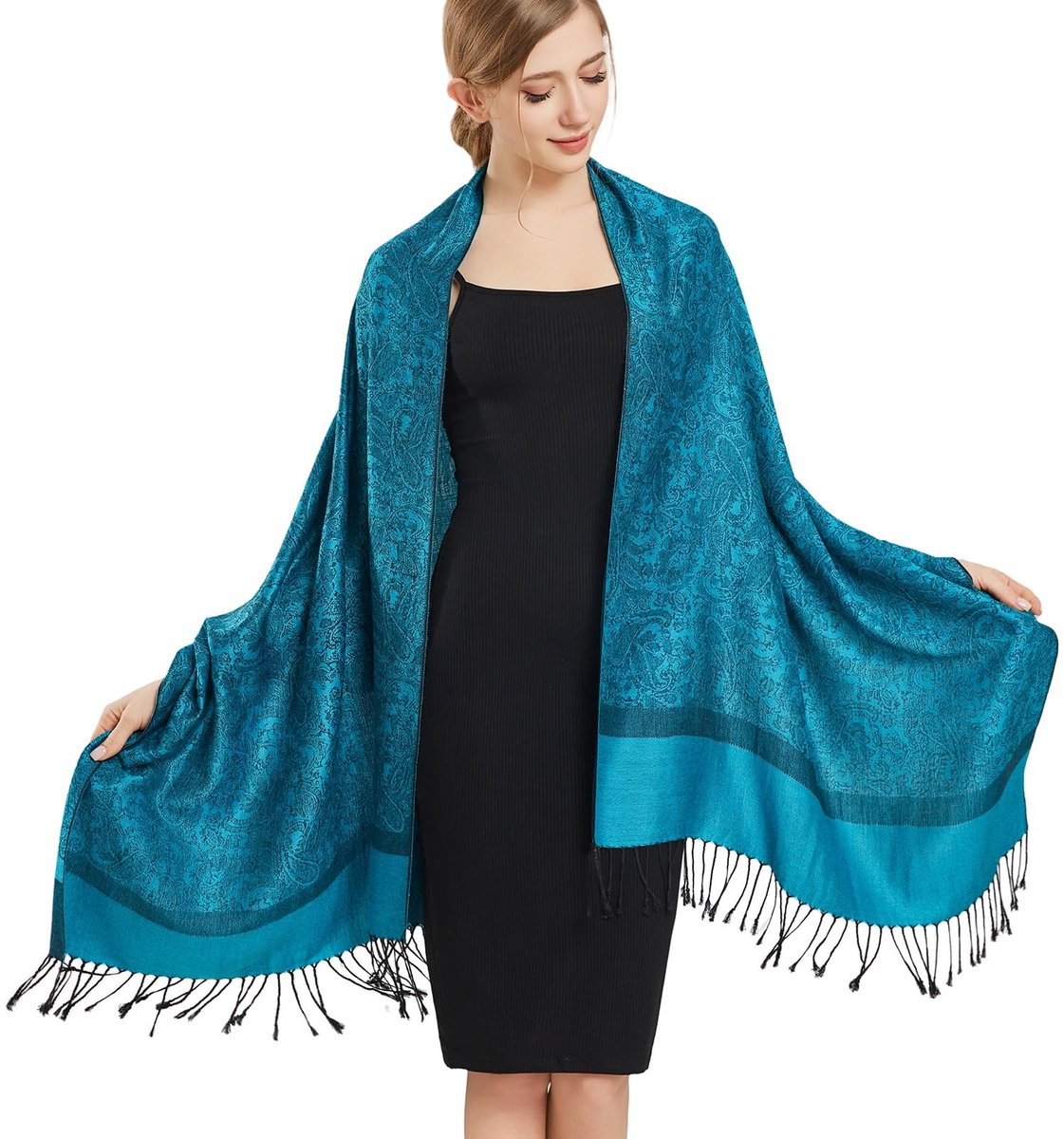 Omgoods - Elegante Pashmina Sjaal voor Dames met Paisley