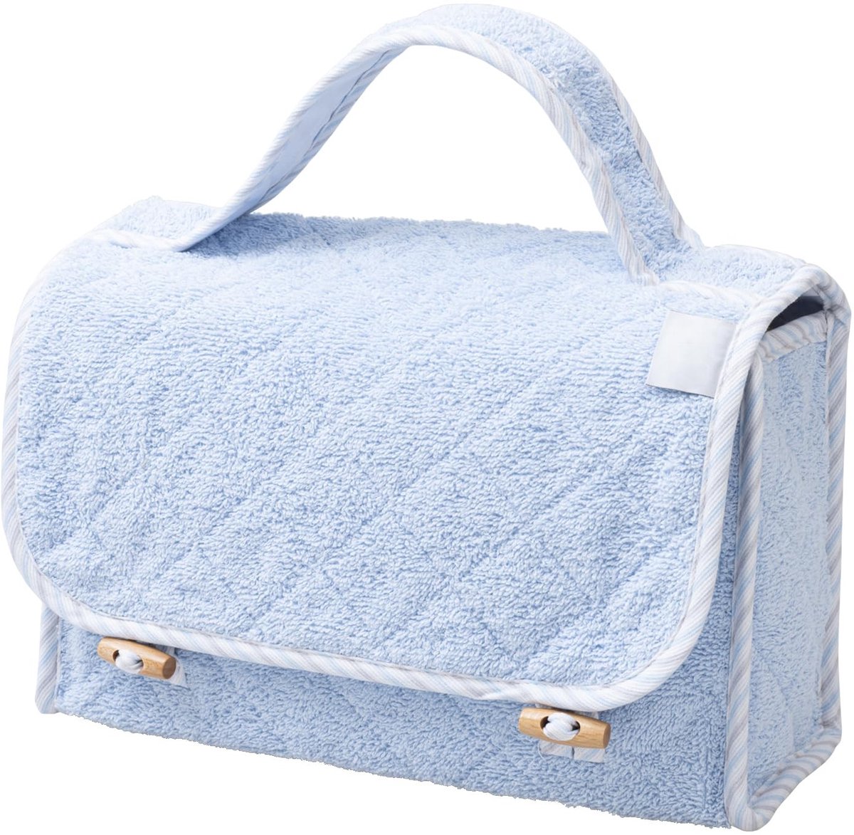 Omgoods - Toilettas van Katoen met Waterdichte Binnenkant - 28 x 17 x 10 cm - Lichtblauw