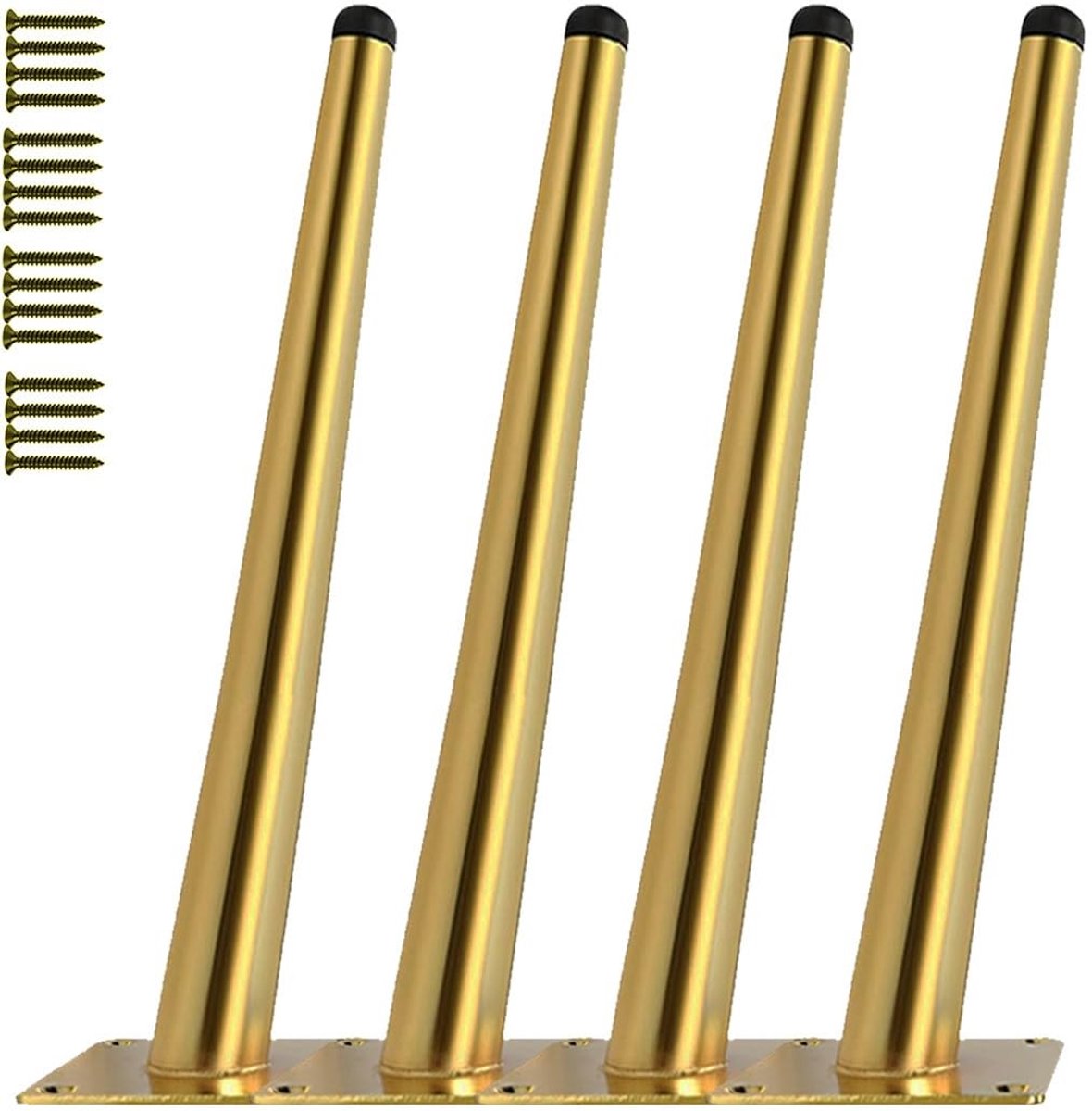 Omgoods - 30 cm Gouden Hoekige Meubelpoten voor Sofa en Tafel
