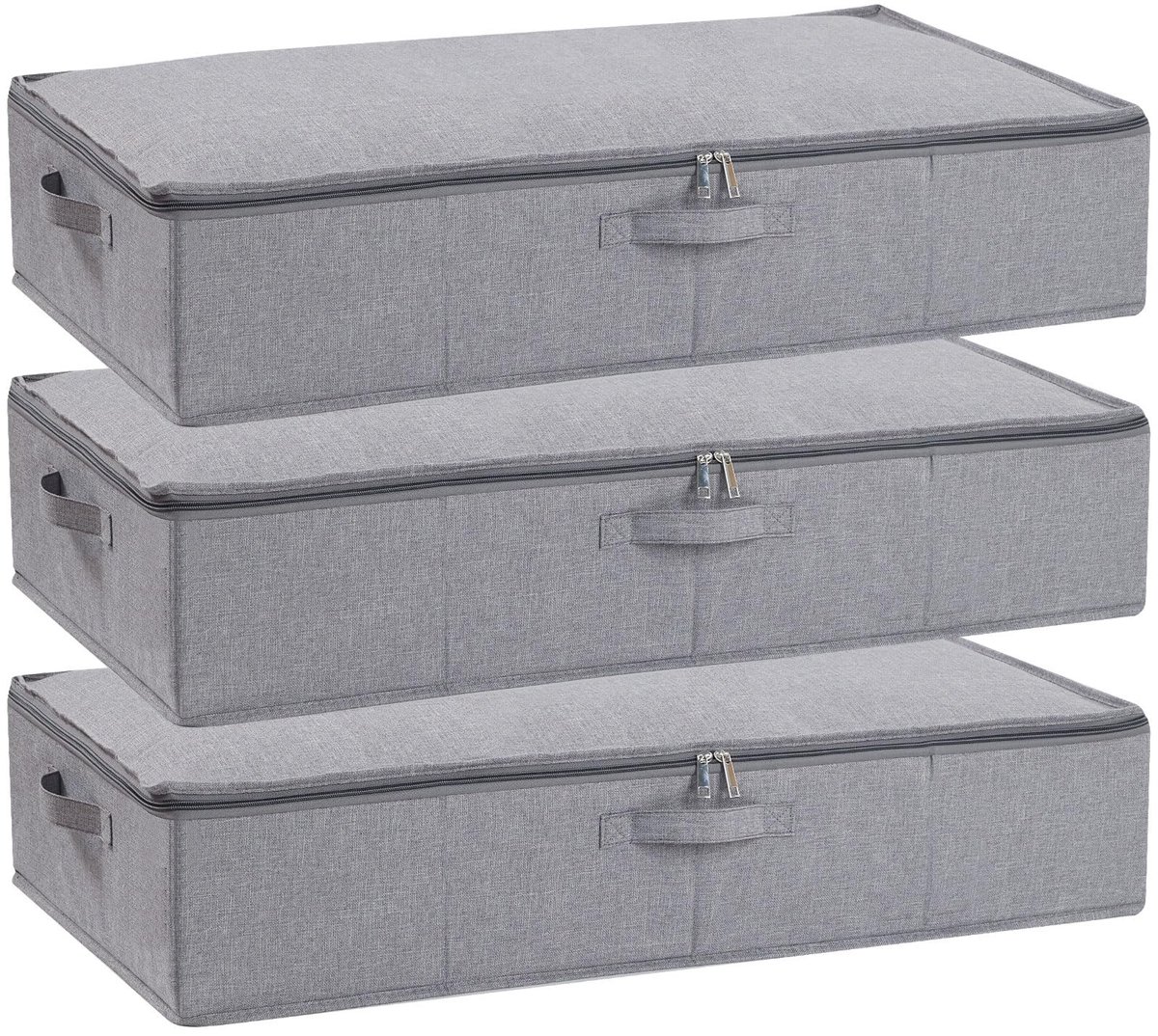 Omgoods - Set van 3 Vouwbare Opbergdozen voor Onder Bed, Ruimtebesparende Organizer
