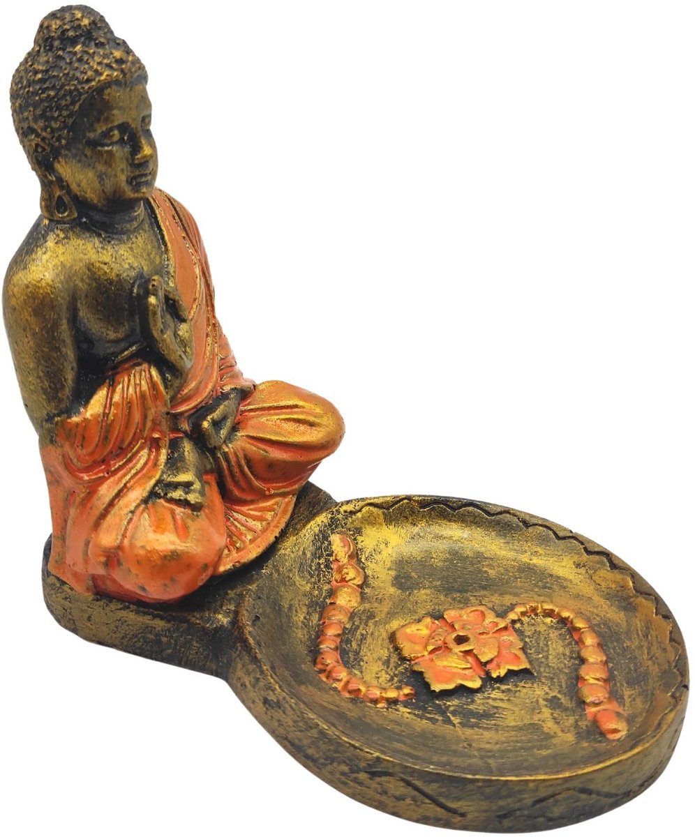 Omgoods - Buddha Beeld met Theelichthouder en Wierook Sticks