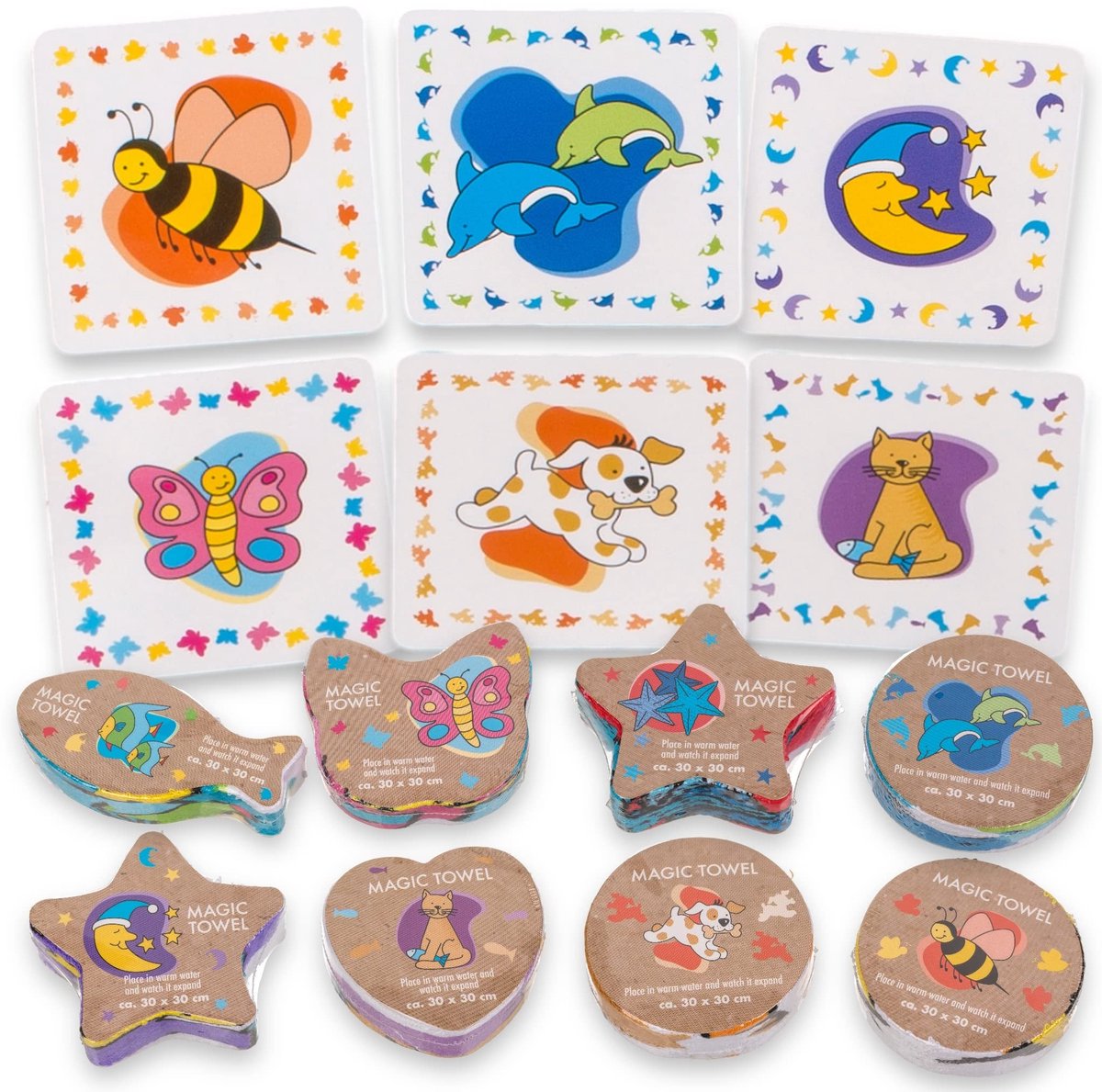 Omgoods- Handdoeken Set 8-delig - Magische Handdoeken - Washandjes - Flanellen Handdoeken - 100% Katoen - 30 x 30 cm