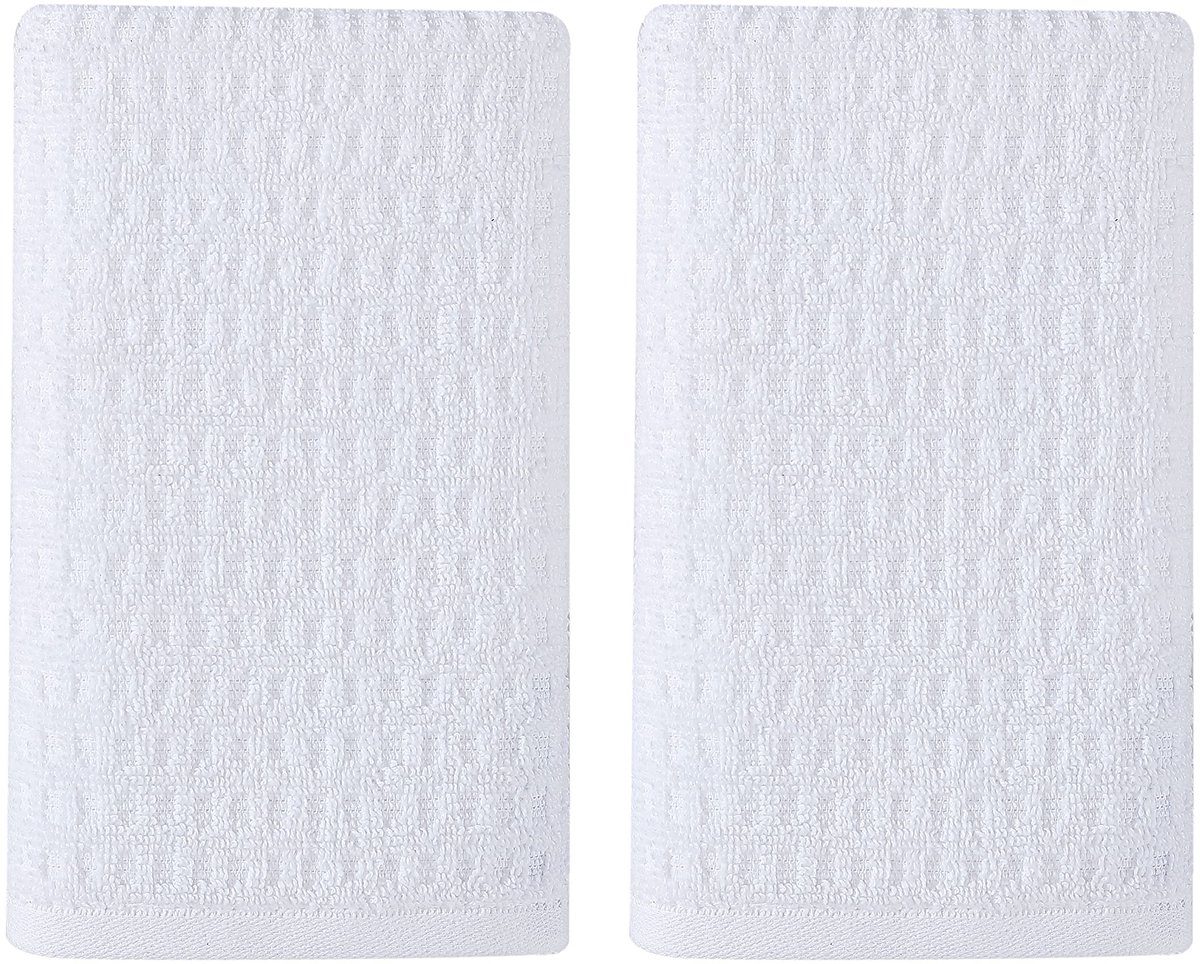Omgoods - Katoenen Handdoekenset Wit 2-Delig Zeer Absorberend