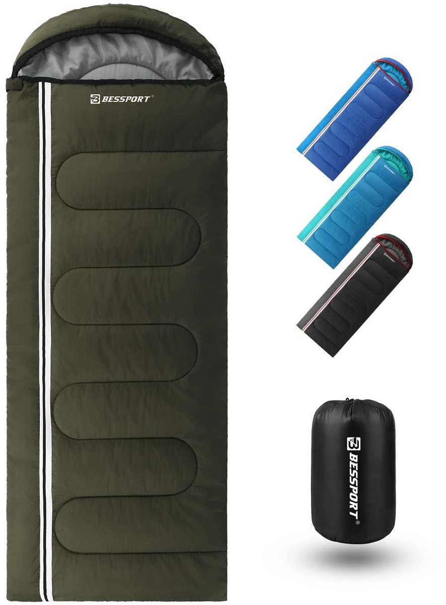 Omgoods - Waterdichte Slaapzak voor Camping, 3-4 Seizoenen, 5 °C tot 15 °C