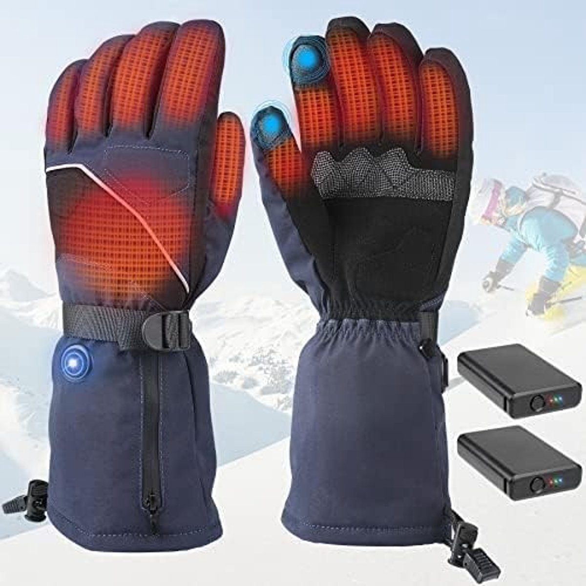 Omgoods - Oplaadbare Elektrische Verwarmde Handschoenen met 8 Uur Warmte