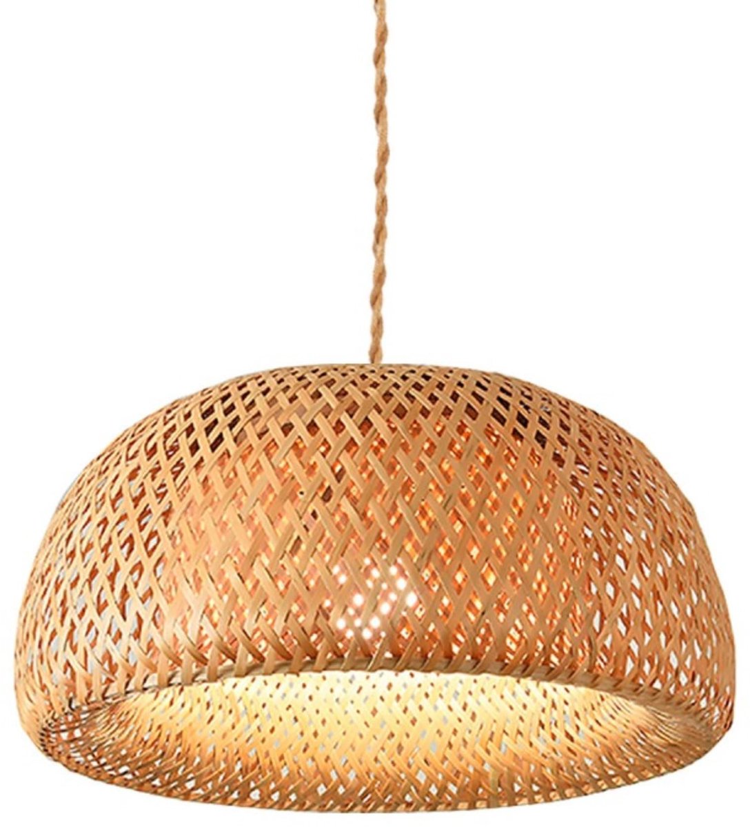 Omgoods - Vintage Wicker Plafondlamp Ø 45cm met E27 Fitting