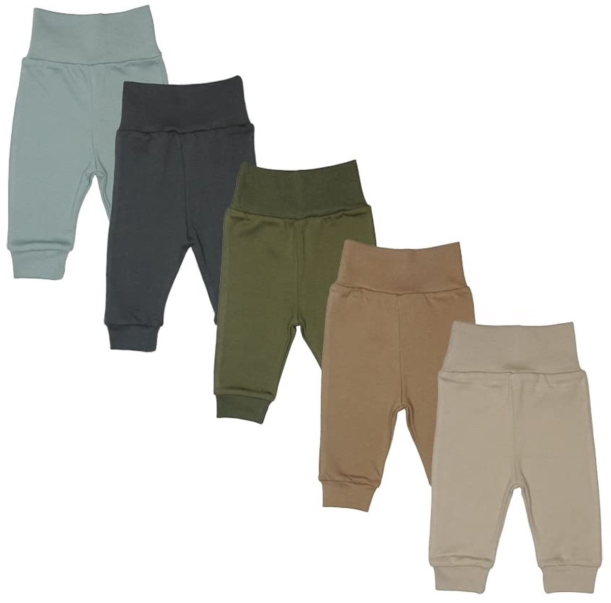 Omgoods - Set van 5 Baby Joggingbroeken van 100% Katoen