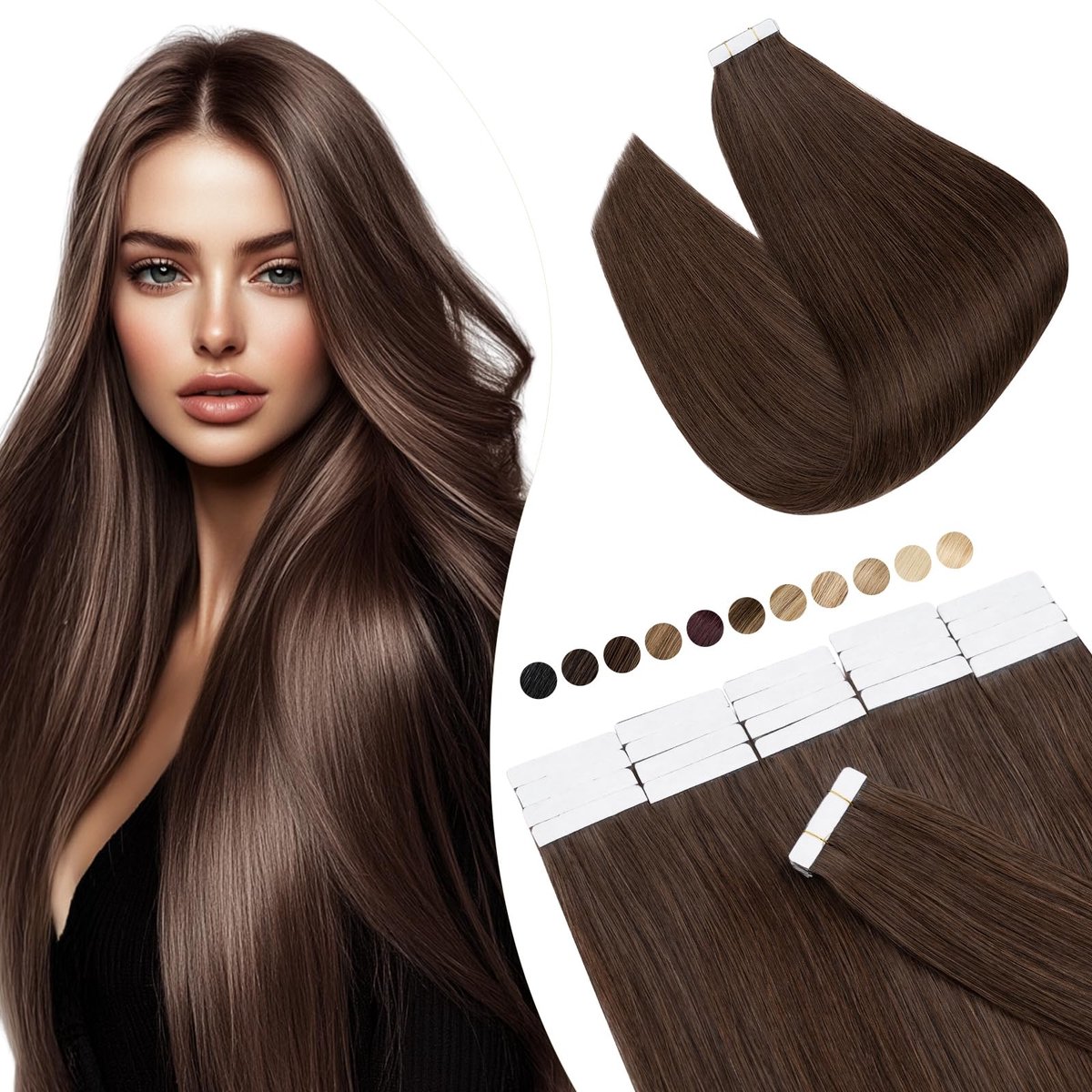 Omgoods - Real Hair Extension Cord Tape - Onzichtbare Mini Tape voor Haarverlenging