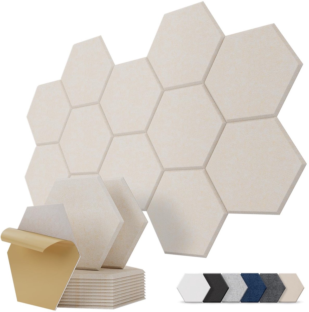 Omgoods - Hexagonale Geluidsabsorberende Panelen voor Wanddecoratie