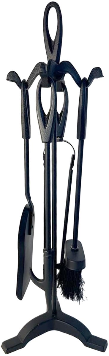 Omgoods - 5-Delige Haardvuur Companion Set met Standaard en Gereedschappen