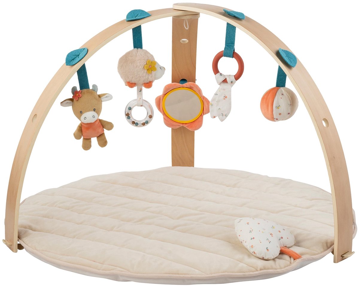 Omgoods - Baby Gym met Houten Boog en Activiteiten, Beige
