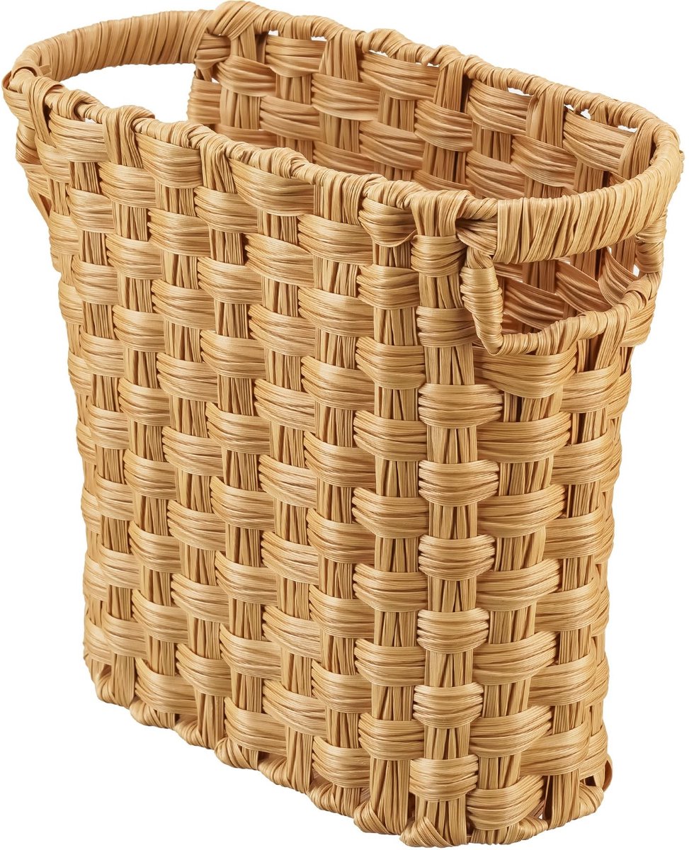Omgoods - Handgeweven Wicker Afvalemmer met Handvatten