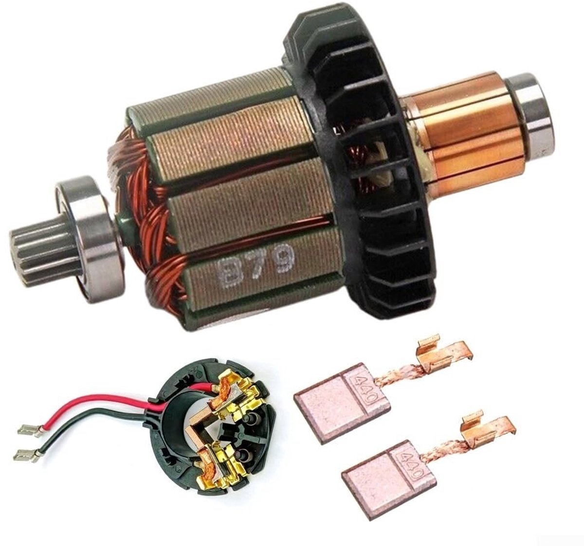 Omgoods- Koolborstelhouder Duurzaam - Vervangingsset - Armatuur - Koolborstels - Compatibel met DDF482/DHP482 - 4 Stuks - Koolborstel