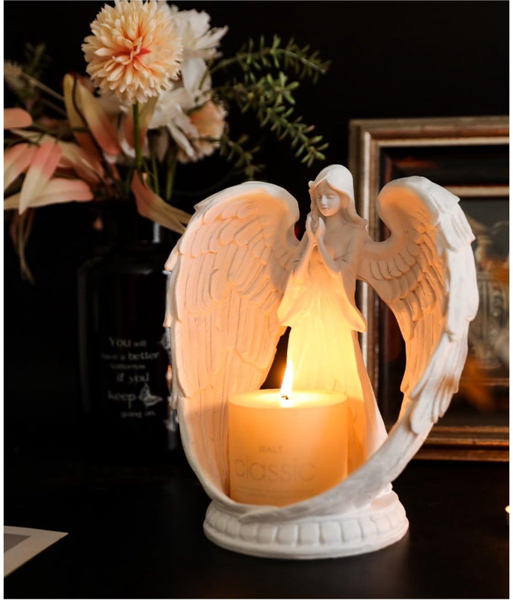 Omgoods - Engel Kaarsenhouder voor Decoratie en Gebed