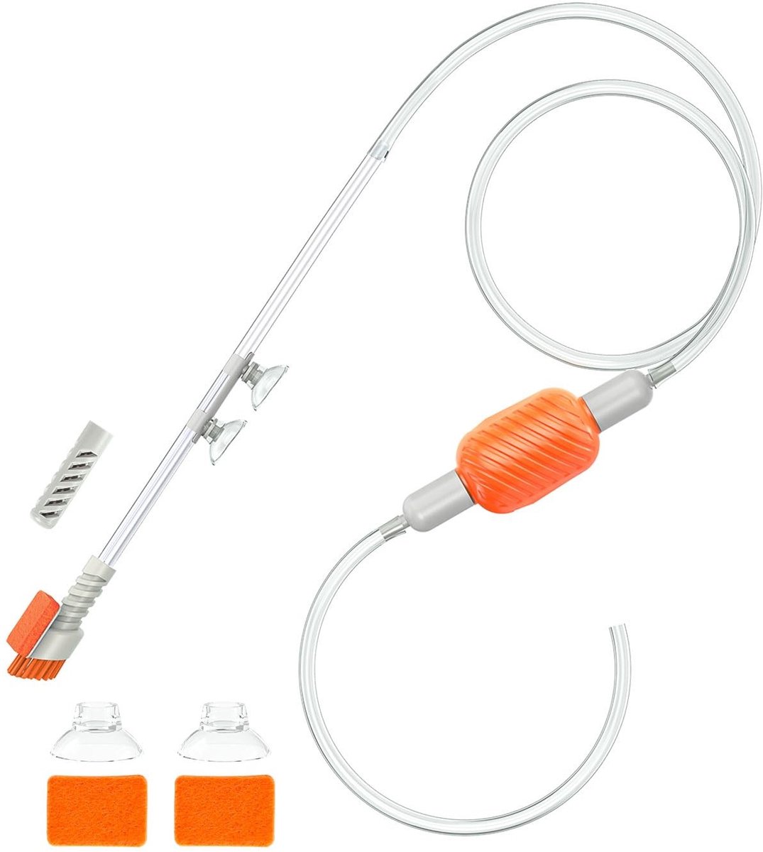 Omgoods - Handmatige Aquariumreiniger met Lange Slang en Borstel