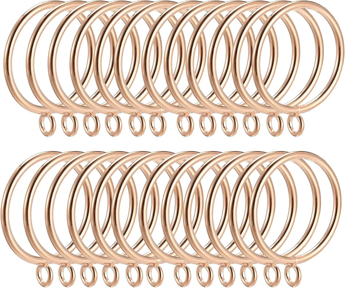 Omgoods- Gordijnringen 24 stuks - Metalen Ringen - 45 mm Binnendiameter - Goudkleur - Duurzaam - Elegante Afwerking - Gordijnringen Set