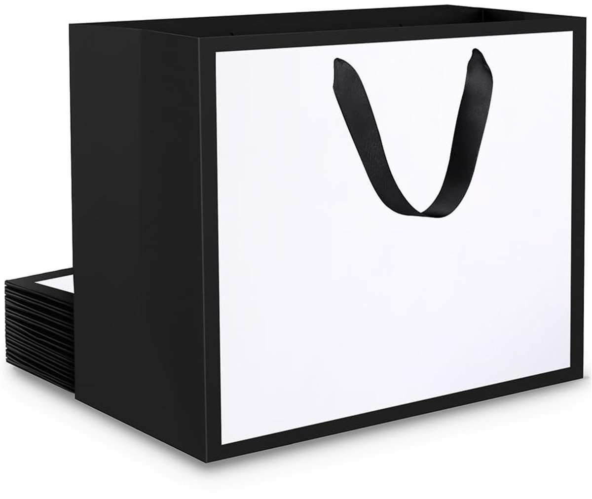 Omgoods - Set van 10 Witte Papieren Cadeau Tassen