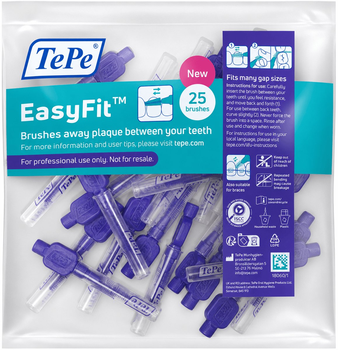 TePe EasyFit Interdentale Ragers Maat M/L Paars - 25 stuks