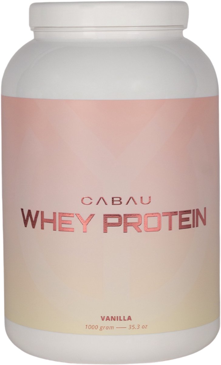 Cabau – Protein Shake – Vanilla – Whey Eiwitpoeder, 24 g Eiwit per Portie – 7 Smaken – Eiwitrijke Shake voor Spierherstel & Spieropbouw – 1000 g