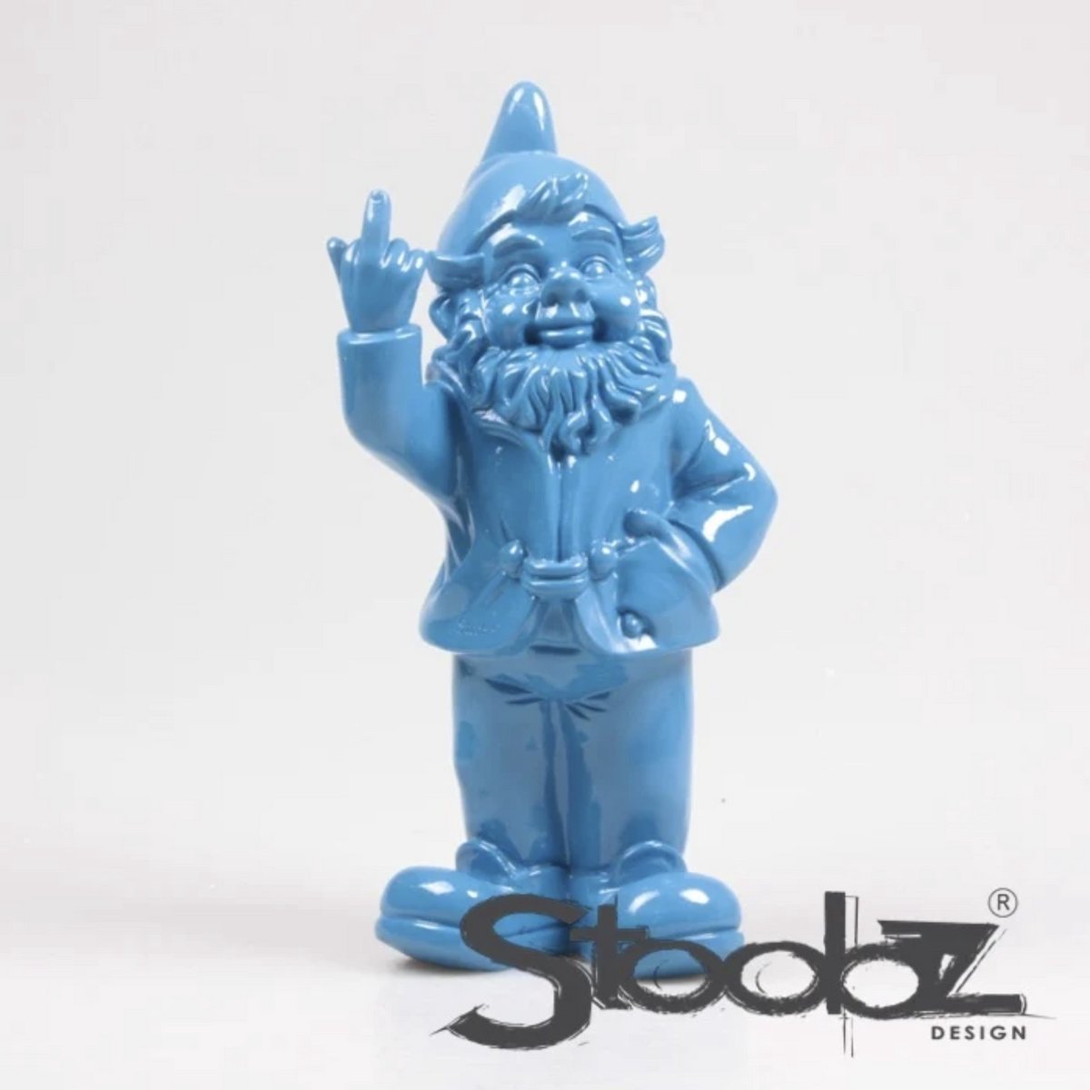 Stoobz F*ck you kabouter - 10 centimeter - Blauw - decoratief beeldje