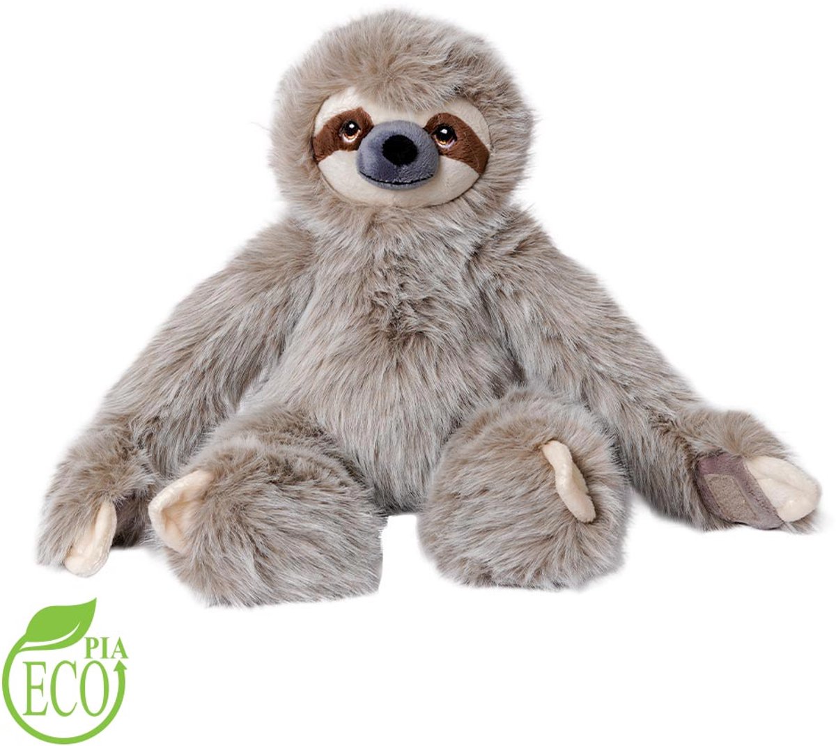 PIA Soft Toys - Pluche Knuffeldier - Luiaard ECO 33 cm