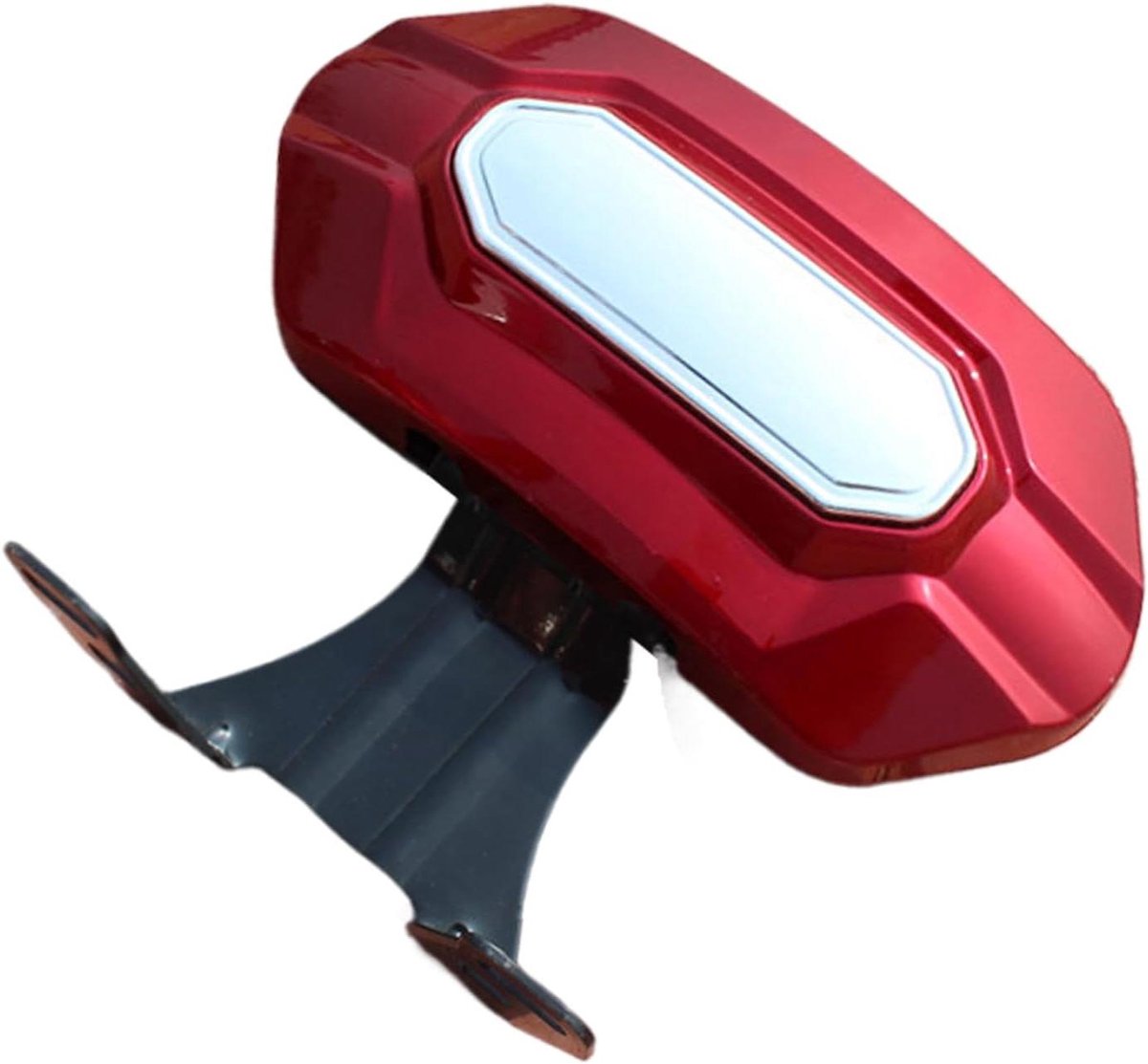 Motorfiets Rugsteun - Gewatteerde Ondersteuning - Comfortabele Rit - Eenvoudig te Monteren - 30 x 25 x 8 cm - Rood