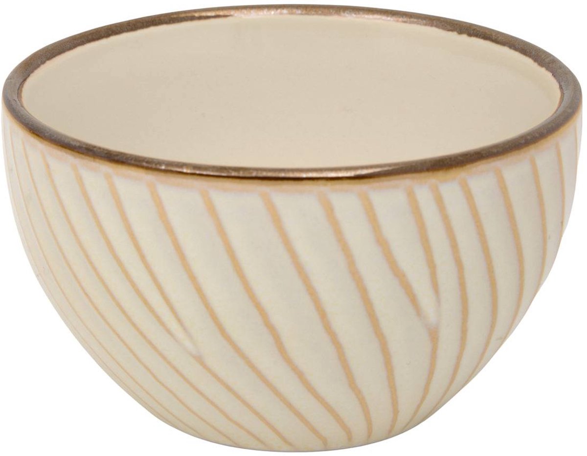 Coupelle à rayures Ella 32cl blanc