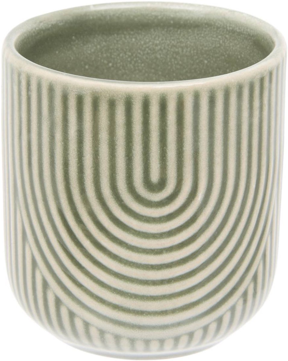 Tasse espresso motif courbes Lya 10cl vert