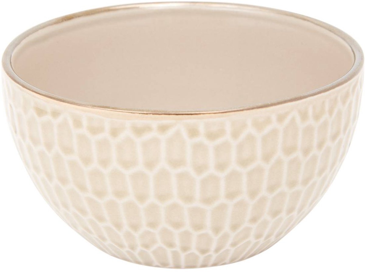Bol à motifs Ella 65cl beige