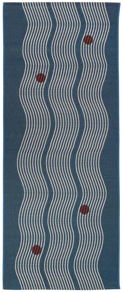 Tapis Nippon Line rectangulaire 75x200cm bleu