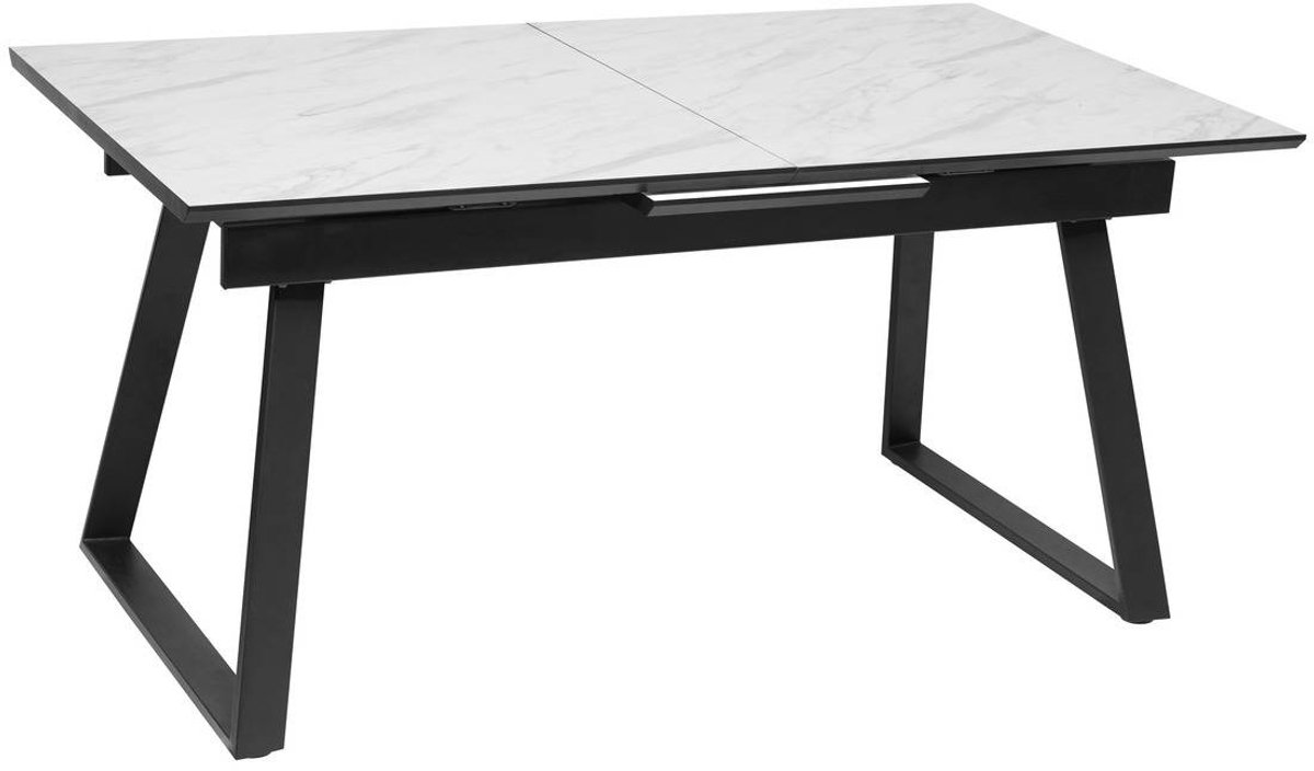 Uitschuifbare eettafel voor 4 personen met blad in marmerlook CAMBURI