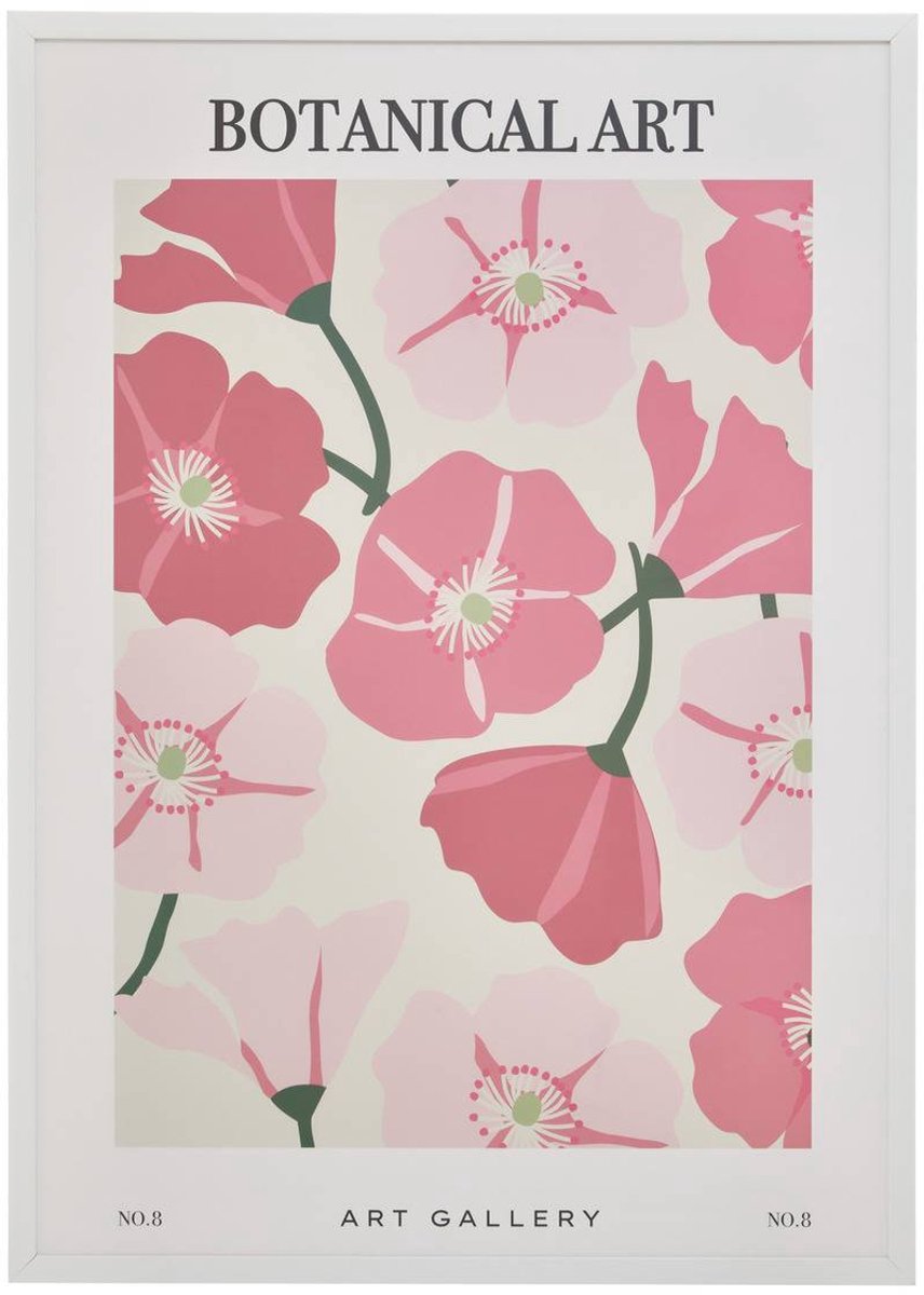 Ingelijste poster met romantisch bloemmotief FLEUR DE ROSE