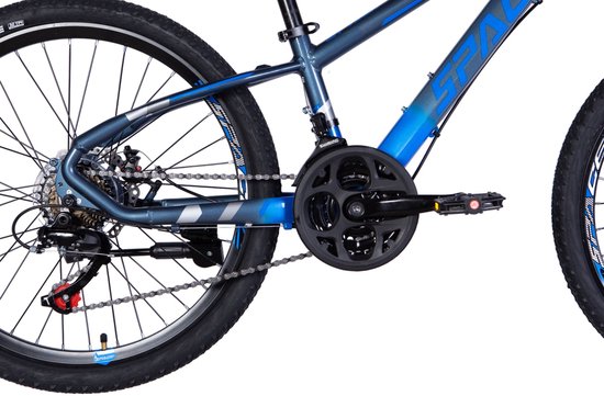 Mercury - Kinderfiets - 24 inch - 21 versnellingen - Schijfremmen - 130-160 cm - Blauw - Jongen van Mercury — afbeelding 5