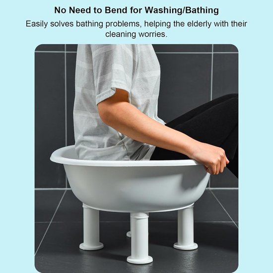 Badzitje Verzorging - Zitbad Aambeien - Comfortabel Baden - Antislip Stabiliteit - Inklapbaar Ontwerp - Wit — afbeelding 5
