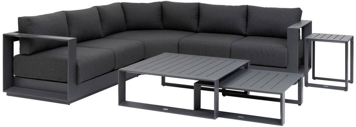 Hoektuinset voor 5 personen van aluminium ALLURE