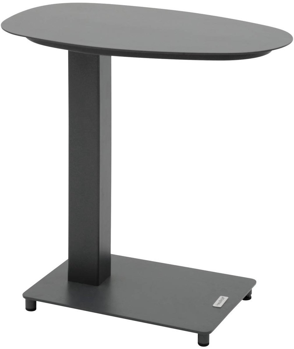 Ovale bijzettafel voor in de tuin van aluminium VENUZIA