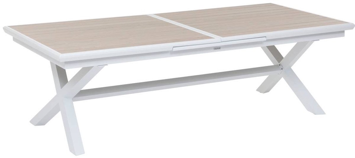 Uitschuifbare tuintafel voor 12 personen van aluminium AXIOME