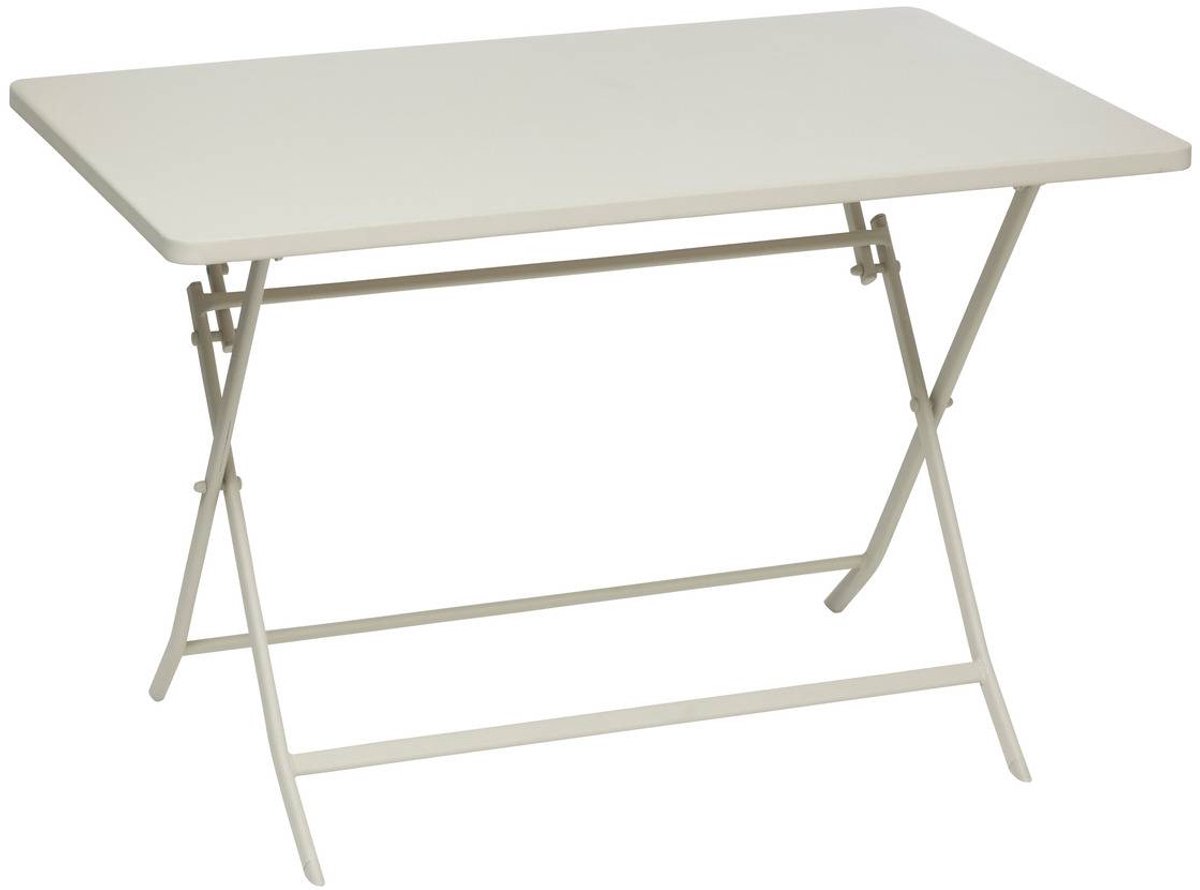 Rechthoekige opvouwbare tuintafel voor 4 personen van staal, GREENSBORO