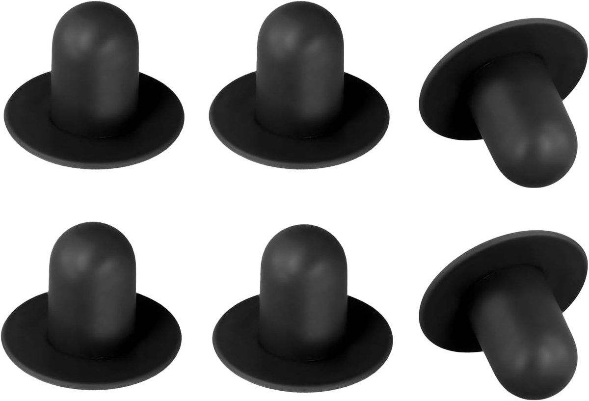 SnelShoppen - 6 Stuks Zwembad Stoppen voor Boven Grond Zwembaden, Rubber Filter Stopper Vervangingen voor Intex (Zwart) - Ideaal voor Onderhoud en Wat