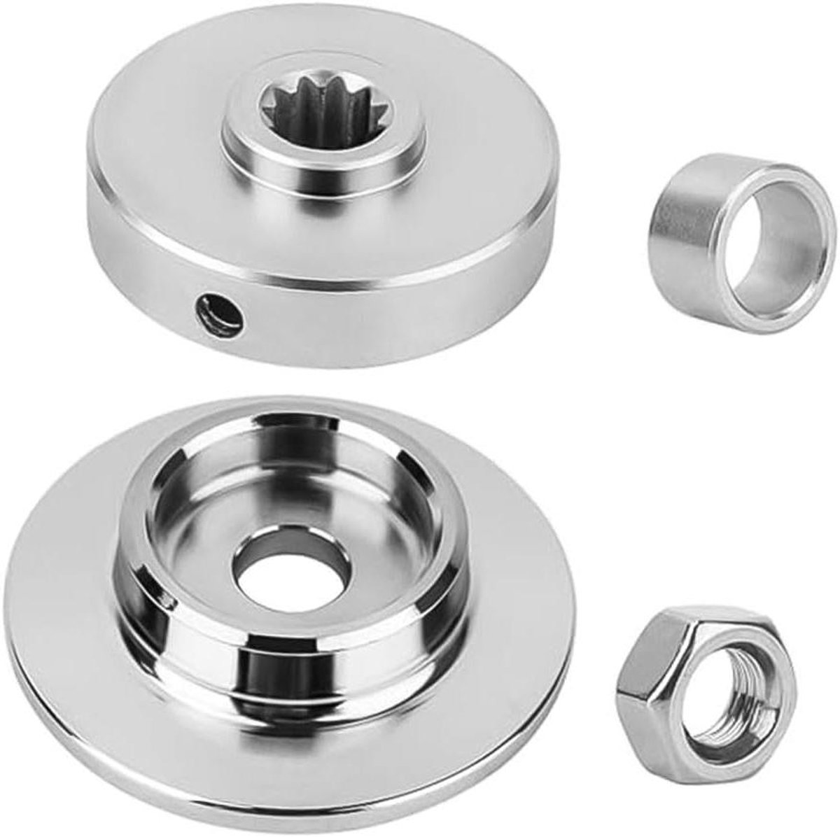 Borstelset Trimmer - Opzetstuk Grastrimmer - Taaie Vegetatie Aanpakken - Robuuste Aluminiumlegering - 20 mm Arbor - Zoals afgebeeld