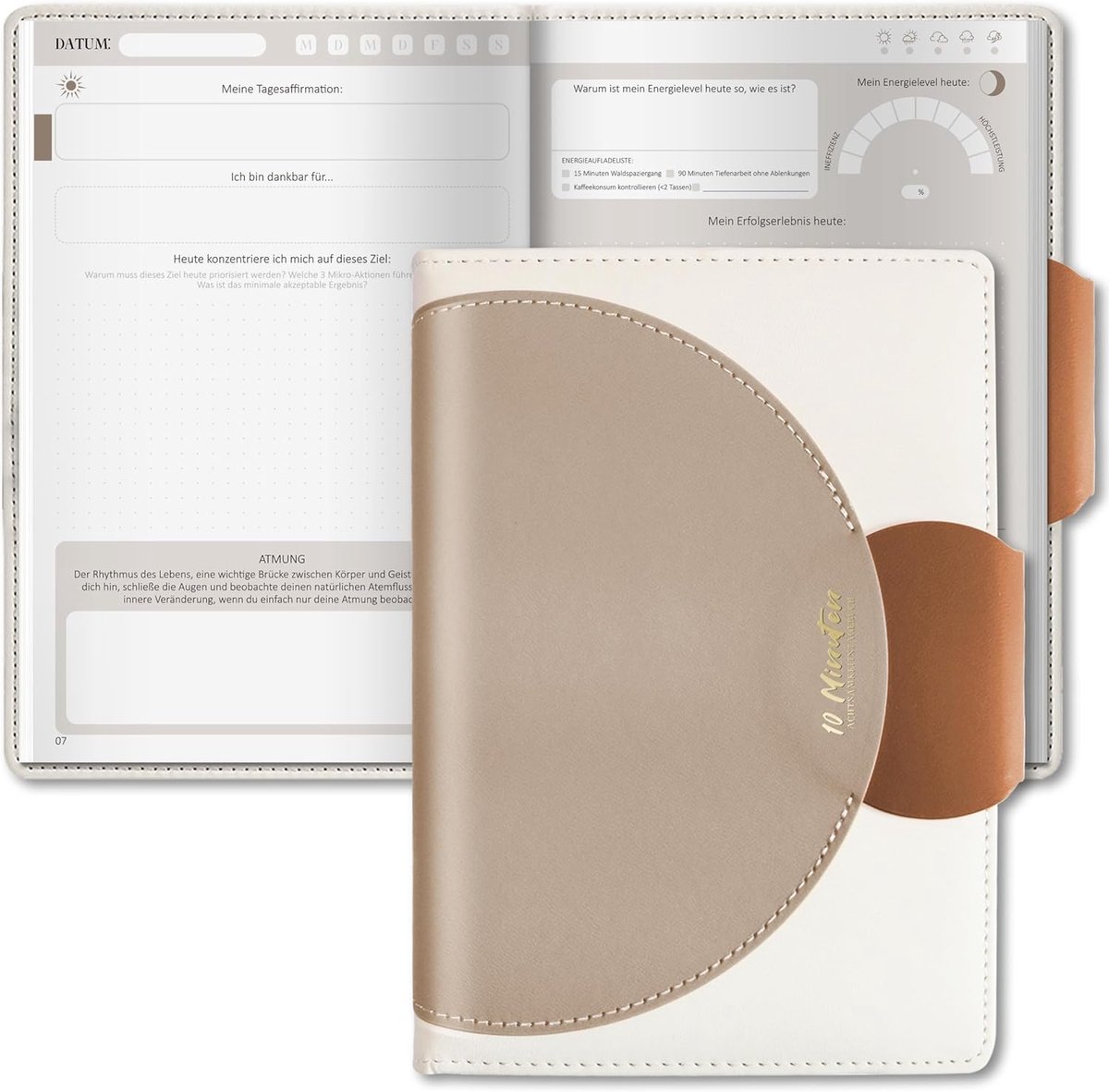 SnelShoppen - Bruin Notitieboek, Dagboek met Lederen Kaft, 200 Pagina's, A5 Formaat, Perfect voor Schrijven, Journaling en Creatieve Projecten